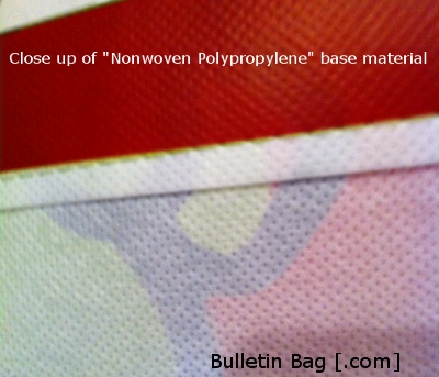 Nonwoven polypropylene custom bags base material