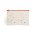 Colored Zipper Cotton Pouch