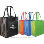 PET Laminated Striped Tote