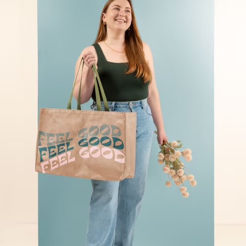 Oversized custom tote bags are the new It bag!