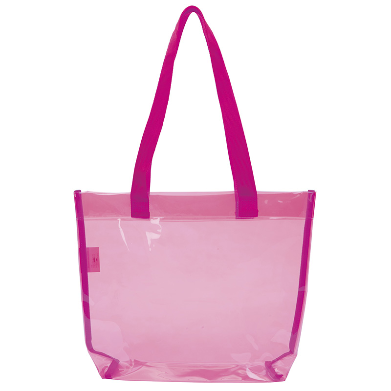 Pink & White Vinyl Handbag