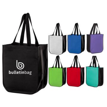 9.5 x 4.5 x 11.5 + 4.5 Lime Matte Laminated Designer Tote Bag