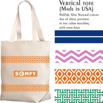 Vertical TradeWinds Custom Canvas Tote