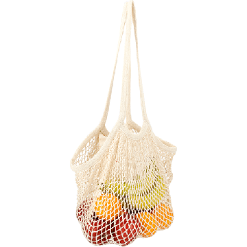 Cotton Mesh Market Bag with Pocket