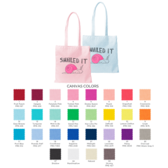 Colored Cotton USA Made Flat Tote Colored Cotton USA Made Flat Tote