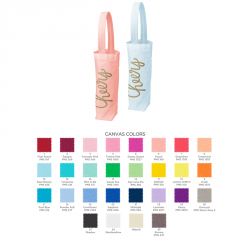 USA Made Colored Cotton Single Bottle Bag USA Made Colored Cotton Single Bottle Bag