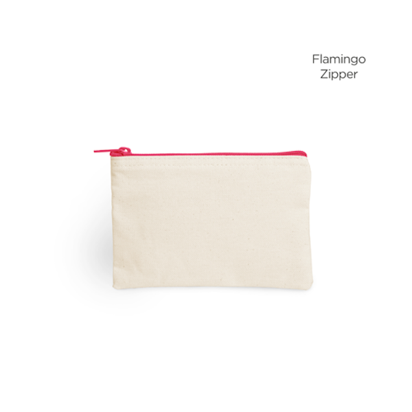 Custom Large Natural Canvas Pouch with Colored Zipper - Design Pouches  Online at