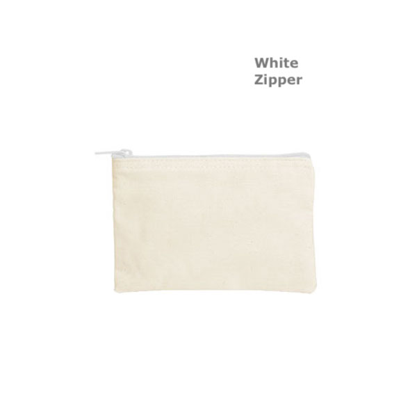 Colored Zipper Cotton Pouch Custom Zipper Pouches Bulletin Bag