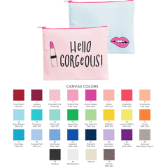 Large Colored Cotton Zipper Pouch Large Colored Cotton Zipper Pouch