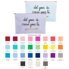 XL Colored Cotton Zipper Pouch XL Colored Cotton Zipper Pouch