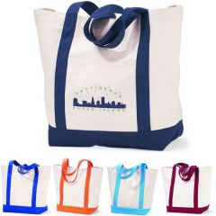 Medium Cotton Canvas Boat Tote Medium Cotton Canvas Boat Tote