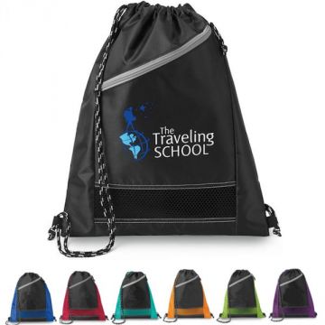 Sporty Cinchpack with Mesh Panel