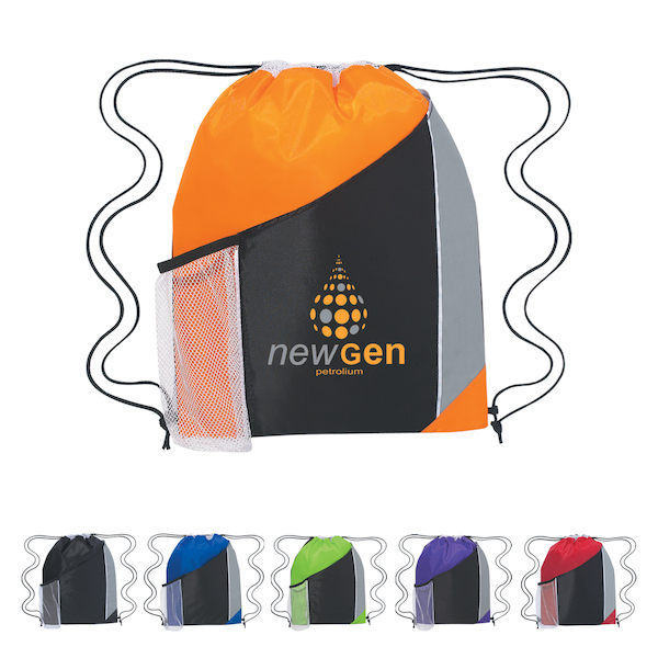 Cinch Bag with Mesh Pocket | Custom Drawstring Backpacks