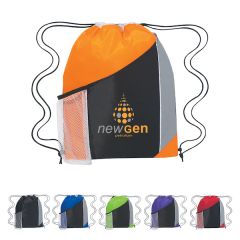 Cinch Bag with Mesh Pocket Cinch Bag with Mesh Pocket