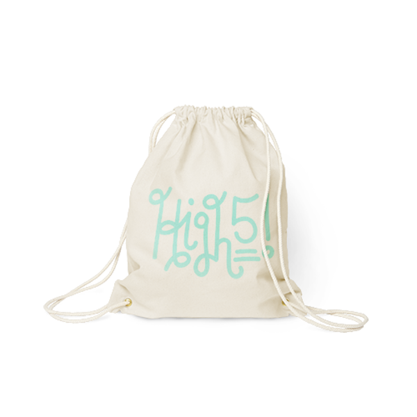 Natural Cotton Drawstring Backpack Custom String Backpacks Bulletin Bag