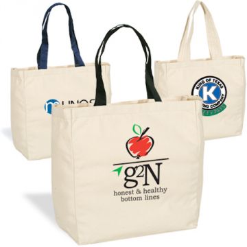 Lightweight Cotton Bag with Colored Handles